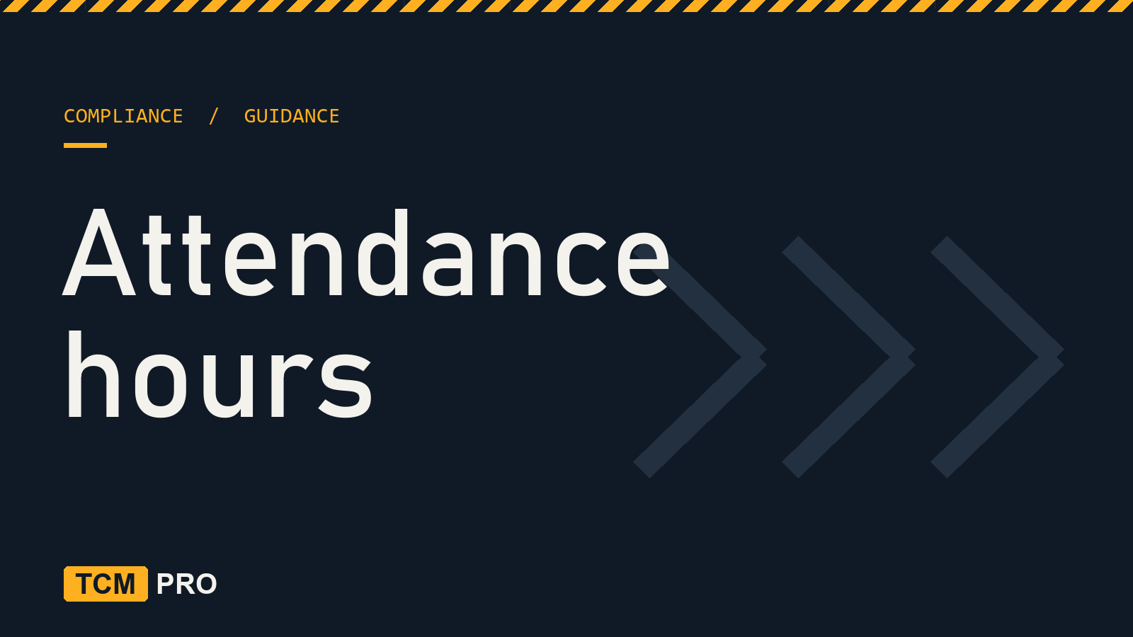 Attendance hours: what your permit actually requires