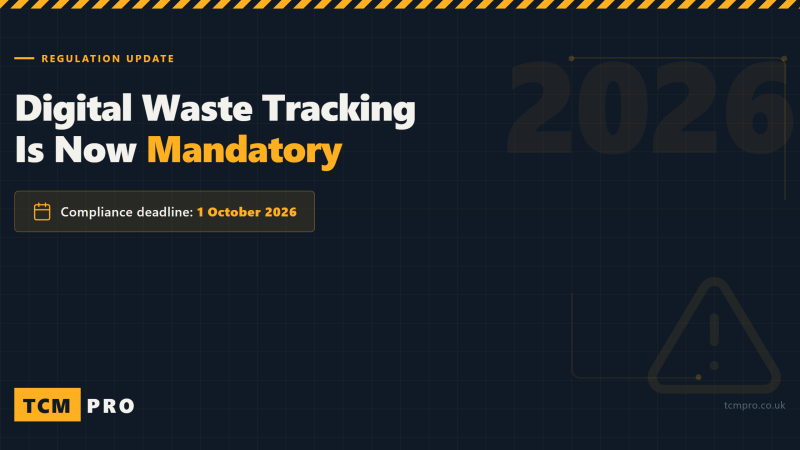 Digital Waste Tracking: Mandatory from October 2026